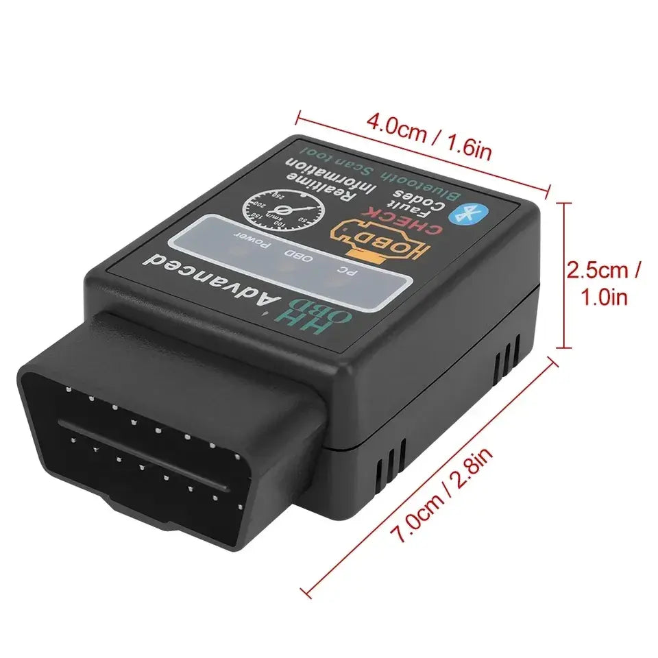 ELM327 Bluetooth OBD2 Scanner for Cars – Check Engine Light Code Reader (iOS/Android)