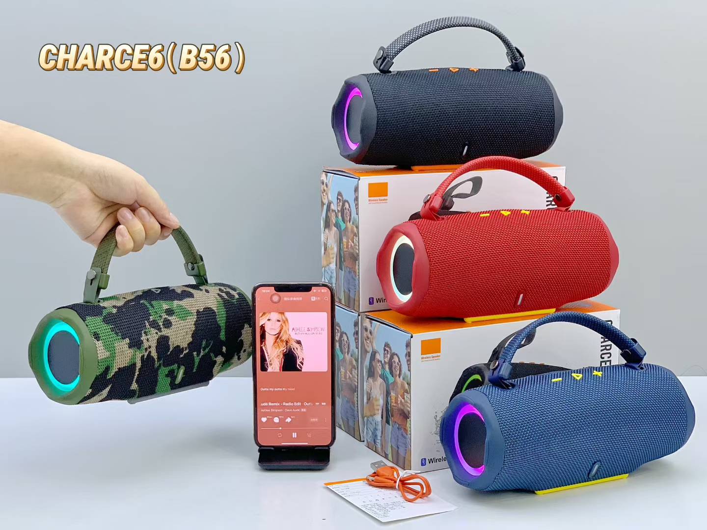 Waterproof Shockproof Bluetooth Speaker for Outdoors – Portable Wireless Camo Speaker for Android & iOS