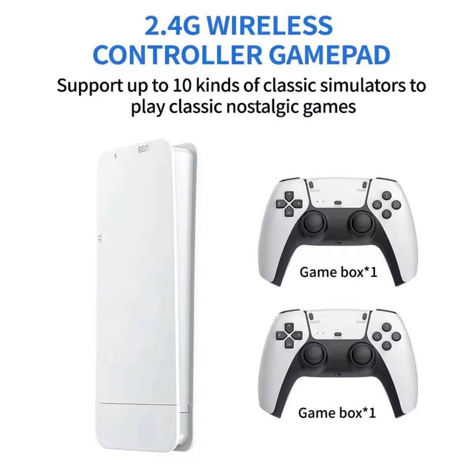 Retro 2.4G Wireless Gaming Console – 20,000 Preinstalled Games, Plug & Play